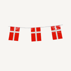 Guirlande Danmarks Flag Plastik - 4m