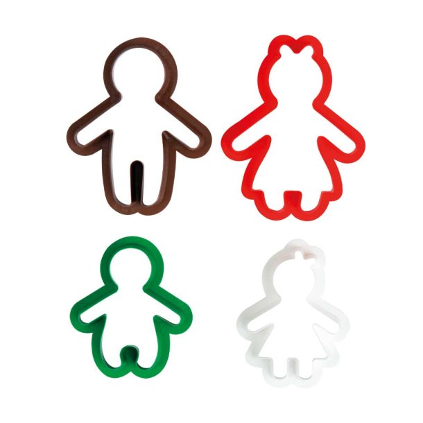 Decora Udstikker Gingerbread Familie - 4stk