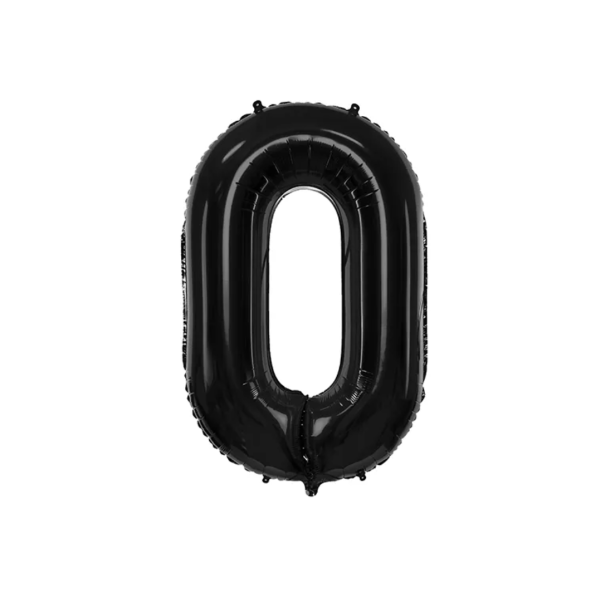 Folieballon Tal Sort - 86cm 