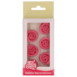 FunCakes Sukkerdekoration Roser Pink - 6stk