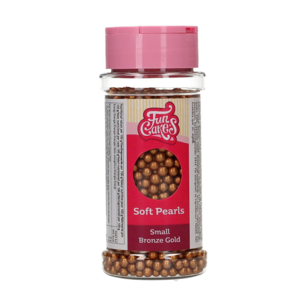 FunCakes Krymmel Soft Pearls Small Bronze Gold - 70g