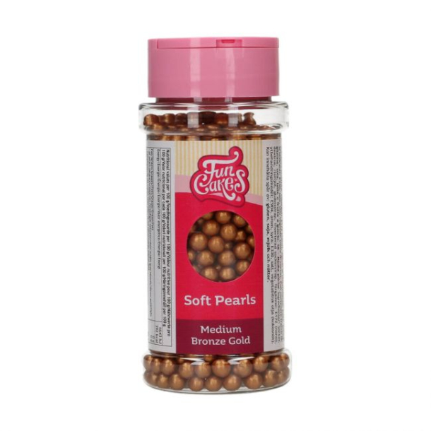 FunCakes Krymmel Soft Pearls Medium Bronze Gold - 60g
