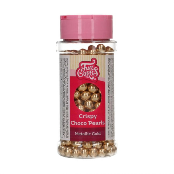 FunCakes Krymmel Crispy Choco Pearls Metallic Gold - 60g