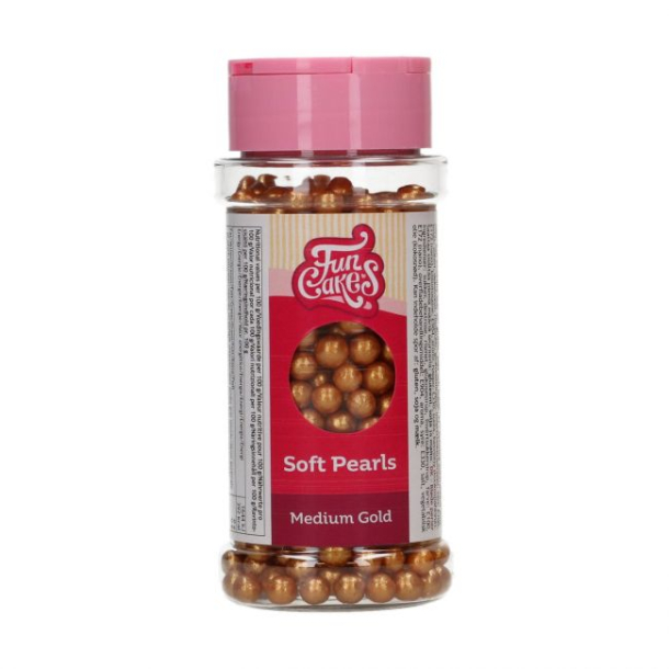 FunCakes Krymmel Soft Pearls Medium Gold - 60g