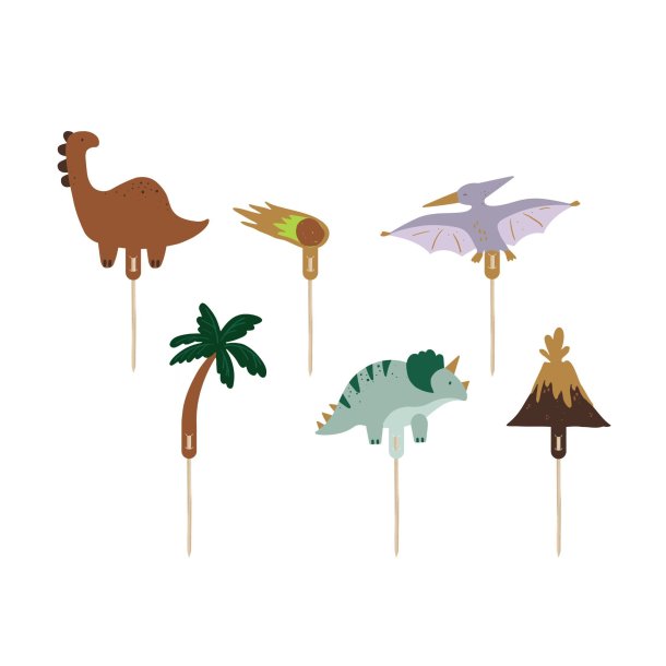 Cake Topper Dinosuar - 6stk