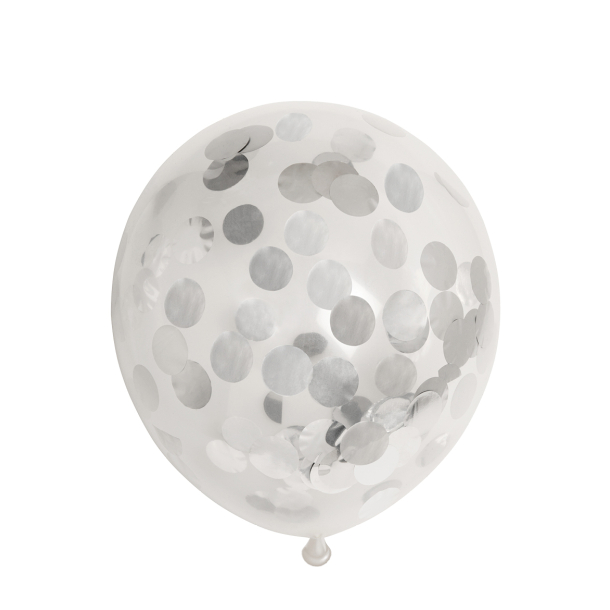 Konfetti Ballon Slv - 6stk