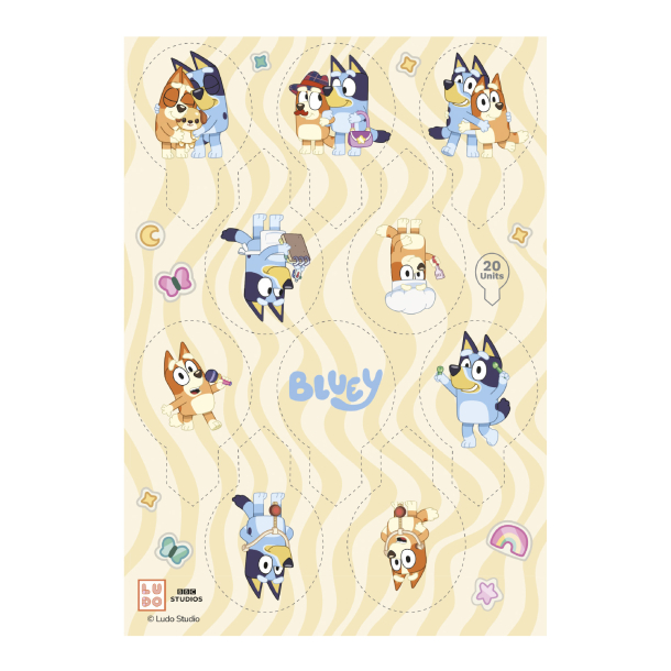Vaffelprint Bluey - 20stk