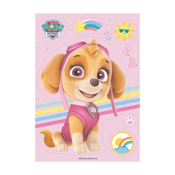 Vaffelprint Paw Patrol Skye - Silhuetter