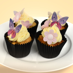 Vaffelprint Blomster &amp; Sommerfugle - 9stk