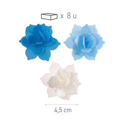 Vaffelprint Mini Lilje Blomster Bl - 8stk