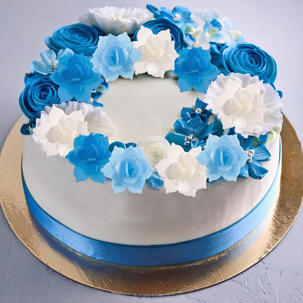 Vaffelprint Mini Lilje Blomster Bl - 8stk