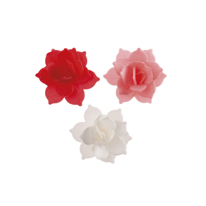 Vaffelprint Mini Lilje Blomster Rd - 8stk