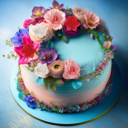 Vaffelprint Mini Lilje Blomster Rd - 8stk