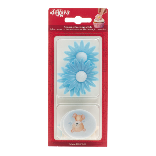 Vaffelprint Blomster Baby Bl - 18stk