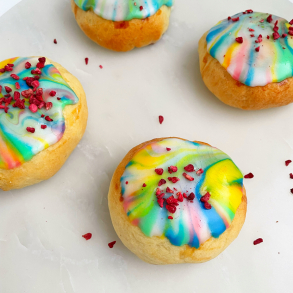 Fastelavnsboller med remonce & hindbr