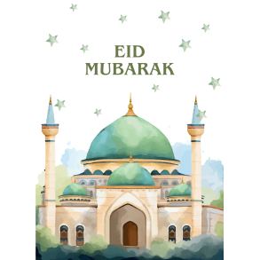 Luksus Sukkerprint Eid Mubarak - A4
