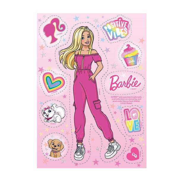 Kageprint Barbie - Silhuetter