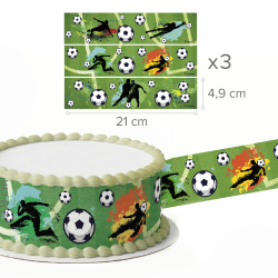 Kageprint B�nd Fodbold - 14,8x21