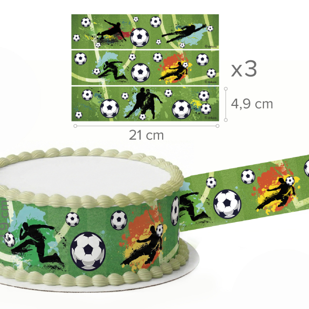 Kageprint B�nd Fodbold - 14,8x21