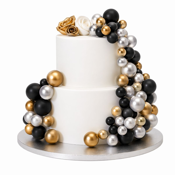 Simply Making Dekoration Guld, S�lv &amp; Sort - 32stk