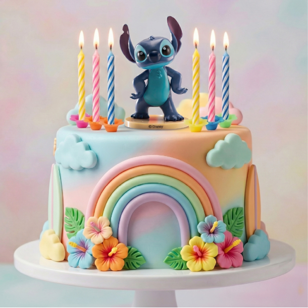 Cake Topper Stitch &amp; Kagelys