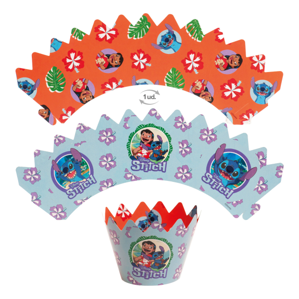Cupcake Wrappers &amp; Caketoppers Stitch - 6stk