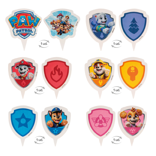 Cupcake Wrappers &amp; Caketoppers Paw Patrol - 6stk