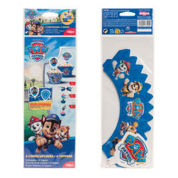 Cupcake Wrappers &amp; Caketoppers Paw Patrol - 6stk
