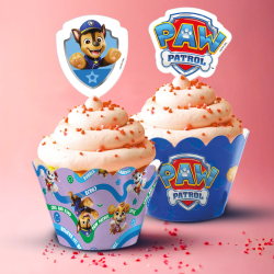 Cupcake Wrappers &amp; Caketoppers Paw Patrol - 6stk