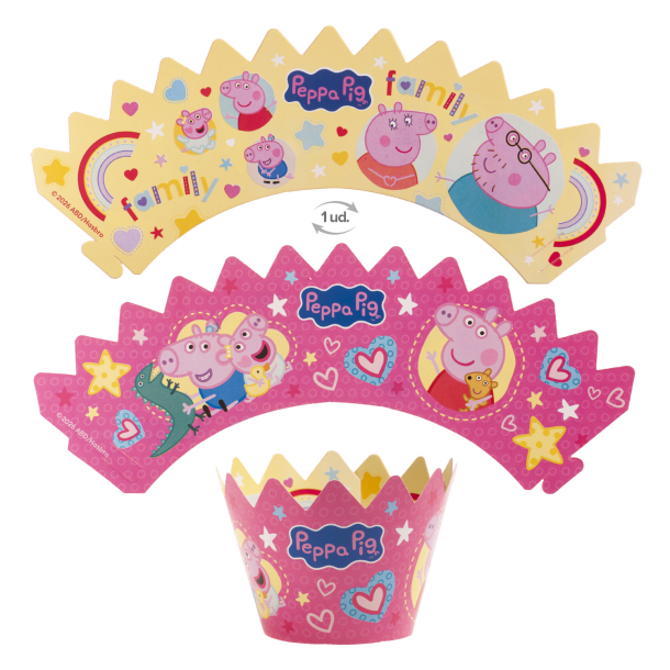 Cupcake Wrappers &amp; Caketoppers Gurli Gris - 6stk