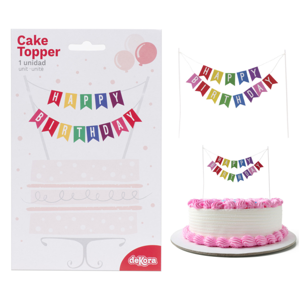 Cake Topper Happy Birthday 