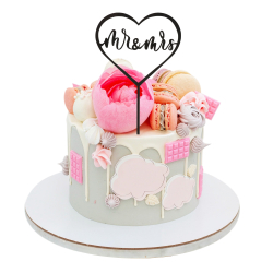 Cake Topper Mr and Mrs - Sort