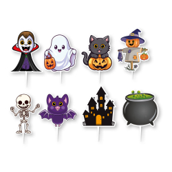 Cake Topper Halloween - 16stk