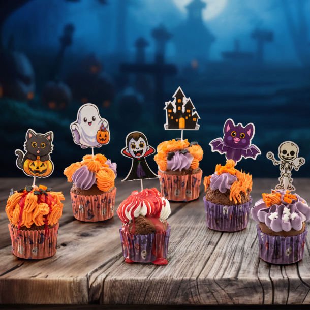 Cake Topper Halloween - 16stk