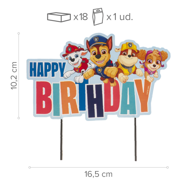 Cake Topper Paw Patrol - 16,5cm