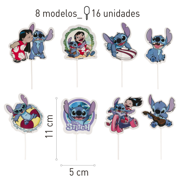 Cake Topper Stitch - 16stk
