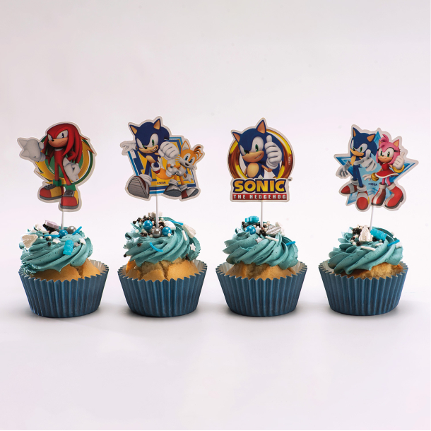 Cake Topper Sonic - 16stk