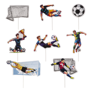 Cake Topper Fodbold - 16stk