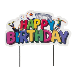 Cake Topper Fodbold - 17,5cm