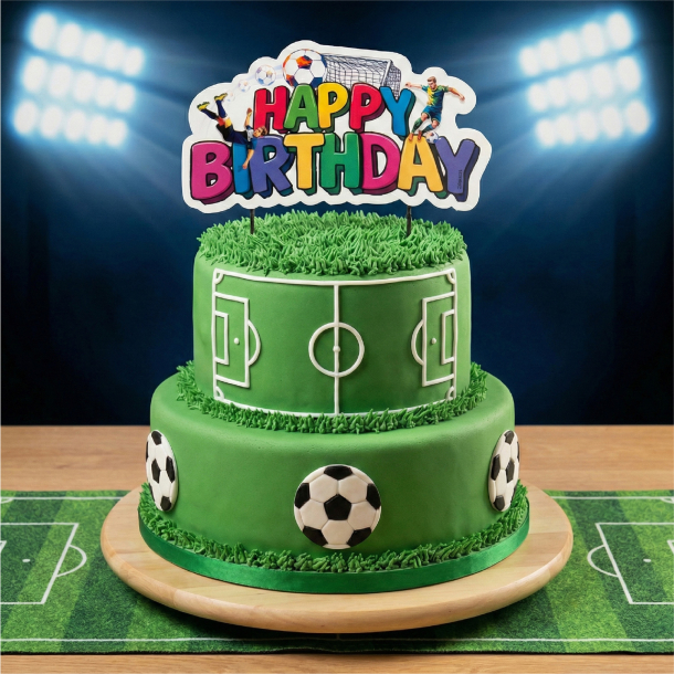 Cake Topper Fodbold - 17,5cm