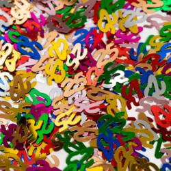 Konfetti Multifarvet Tal 25 - 14g