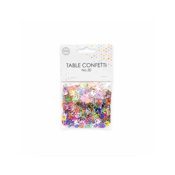 Konfetti Multifarvet Tal 30 - 14g
