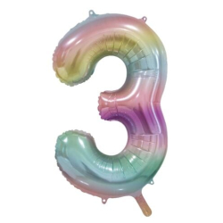 Folieballon Tal Pastel Regnbue - 86cm