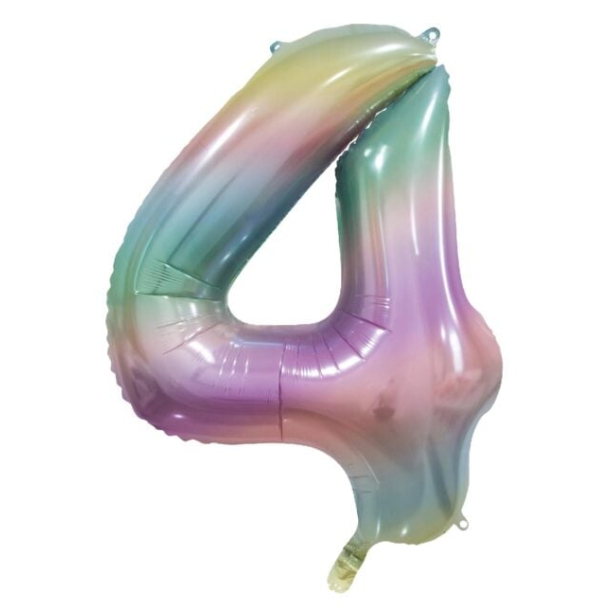 Folieballon Tal Pastel Regnbue - 86cm
