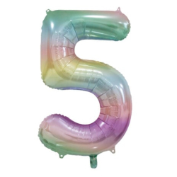 Folieballon Tal Pastel Regnbue - 86cm
