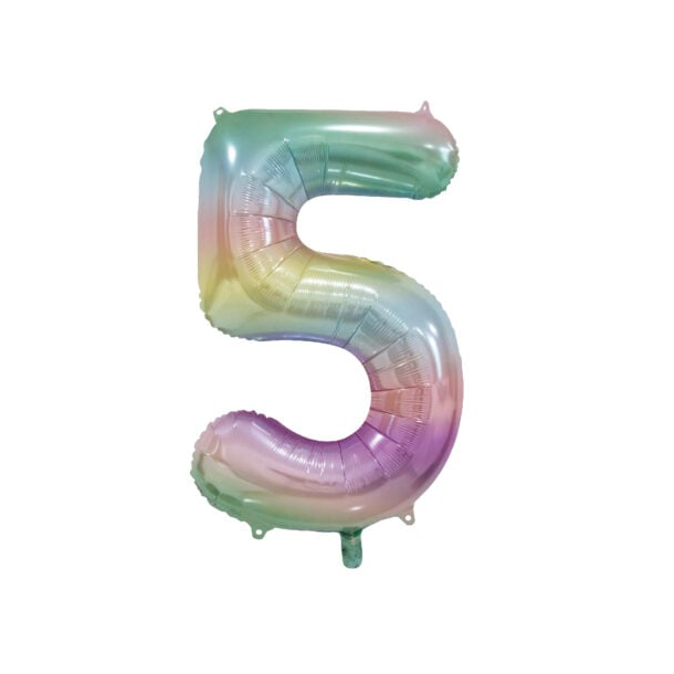 Folieballon Tal Pastel Regnbue - 86cm