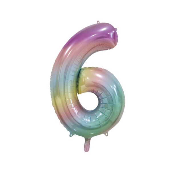 Folieballon Tal Pastel Regnbue - 86cm