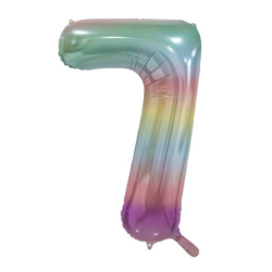 Folieballon Tal Pastel Regnbue - 86cm