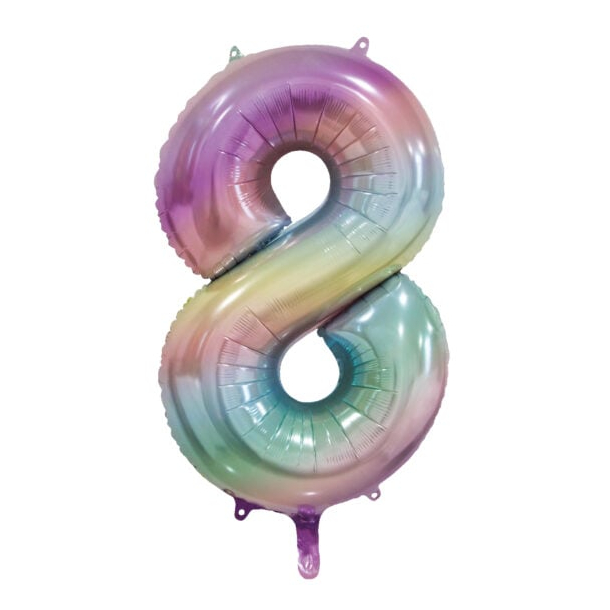 Folieballon Tal Pastel Regnbue - 86cm