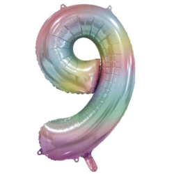 Folieballon Tal Pastel Regnbue - 86cm